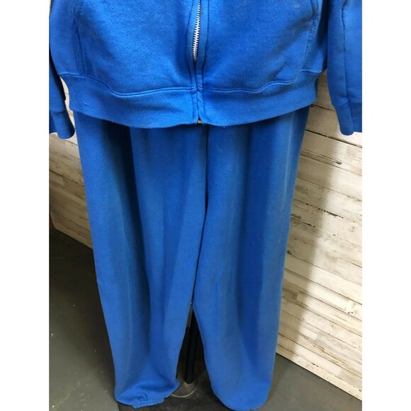 Vintage Maximum Sweats By Tutlex Blue Hoodie & Sweatpants Set Men’s Sz. L Cotton - Picture 4 of 8
